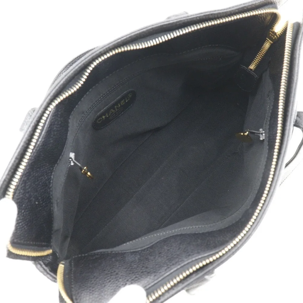 CHANEL Black Caviar Leather Bag